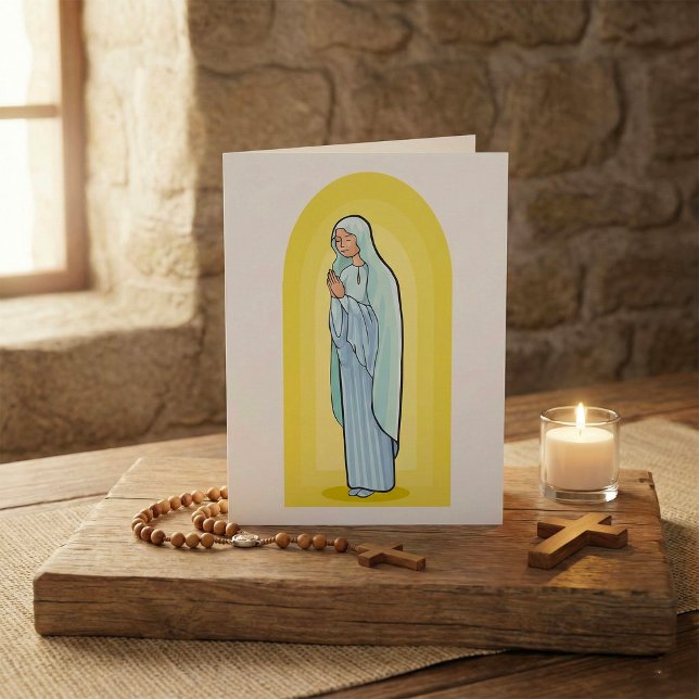 Carte Vierge Marie catholique religieuse élégante (Créateur téléchargé)