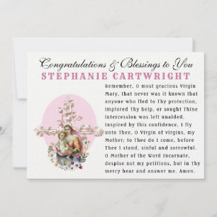 Carte Vierge Marie Enfant Jésus Prière catholique Memora