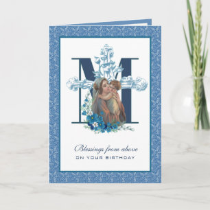 Carte Vierge Marie Jésus Catholique Anniversaire Religie