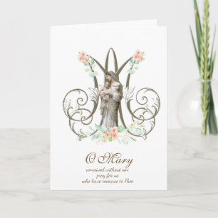 Carte Vierge Marie Jésus Fête des mères religieuses