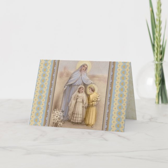 Carte Vierge Marie Première Sainte Communion (Devant)