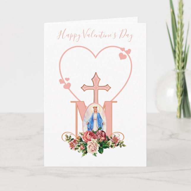 Carte Vierge Marie | Saint Valentin | Religieux catholiq (Devant)