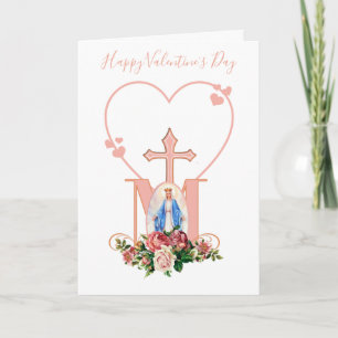 Carte Vierge Marie   Saint Valentin   Religieux catholiq