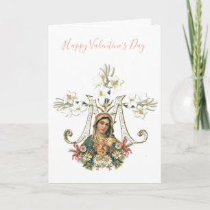 Carte Vierge Marie   Saint Valentin   Religieux catholiq