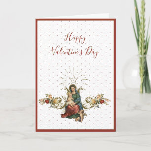 Carte Vierge Marie   Saint Valentin   Religieux catholiq