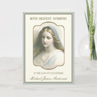Vierge Marie Sympathie Religieuse Condoléances Pèr