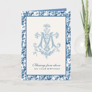 Carte Vierge Mère Marie Anniversaire catholique