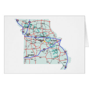 Carte vierge Missouri