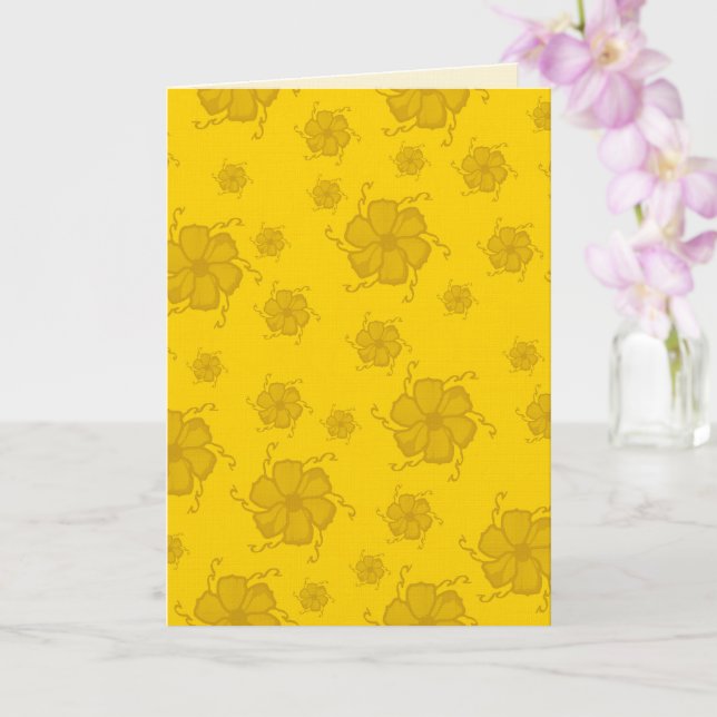 Carte vierge monochrome FTF 5x7 jaune (Orchidée)