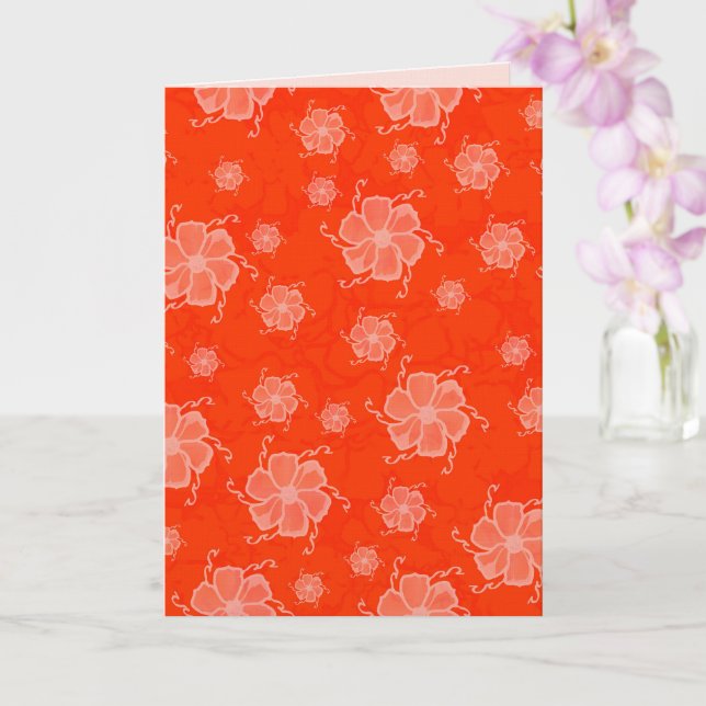 Carte vierge monochrome FTF 5x7 orange (Orchidée)