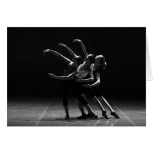 Carte vierge noire et blanche de beau ballet