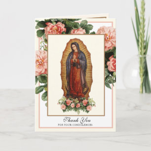 Carte Vierge religieuse Marie Guadalupe catholique funér