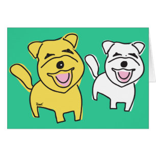Carte vierge riante de chienchiens