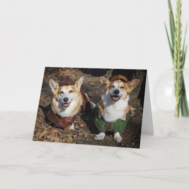 Carte vierge Robin des Bois Corgi (Devant)