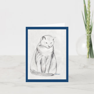 Carte vierge sereine de note de Kitty