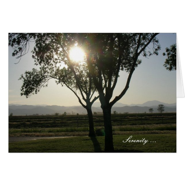 Carte - vierge -  Sérénité ... Lumière du soleil (Devant horizontal)