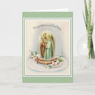 Carte Vierge traditionnelle catholique Mariage Marie