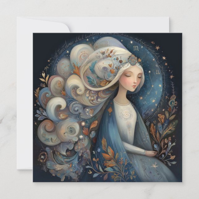 Carte Vierge Vierge Zodiaque Astrologie Anniversaire Mys (Devant)