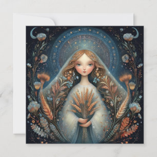 Carte Vierge Vierge Zodiaque Astrologie Céleste Annivers