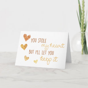 carte vierge vous avez volé mon mignon romantique