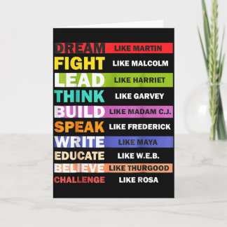 Carte Vies de Noirs Dirigeants Noirs Mois de l'Histoire 