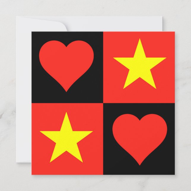 Carte Vietnam Drapeau Coeur mignon Patriotique Vietnamie (Devant)