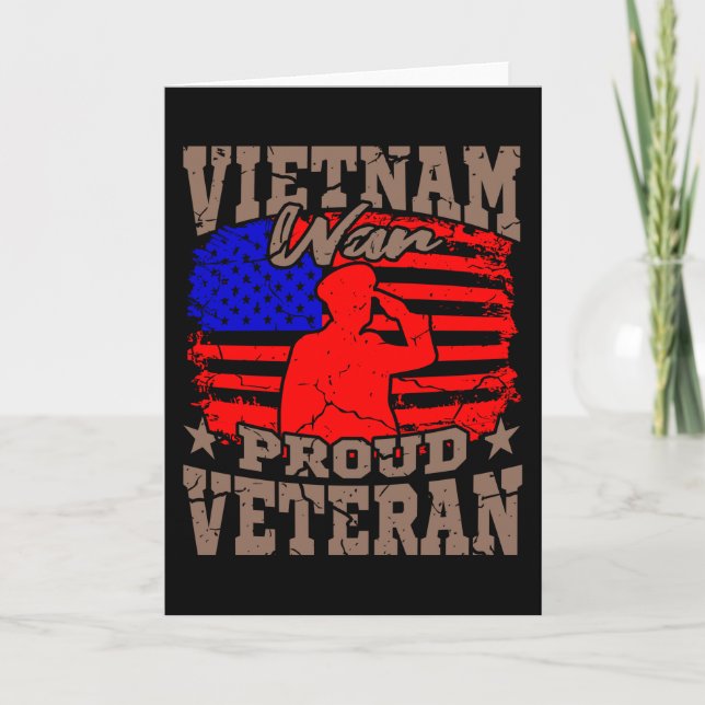 CARTE VIETNAM WAR FIER VÉTÉRAN VÉTÉRAN VÉHICULE (Devant)