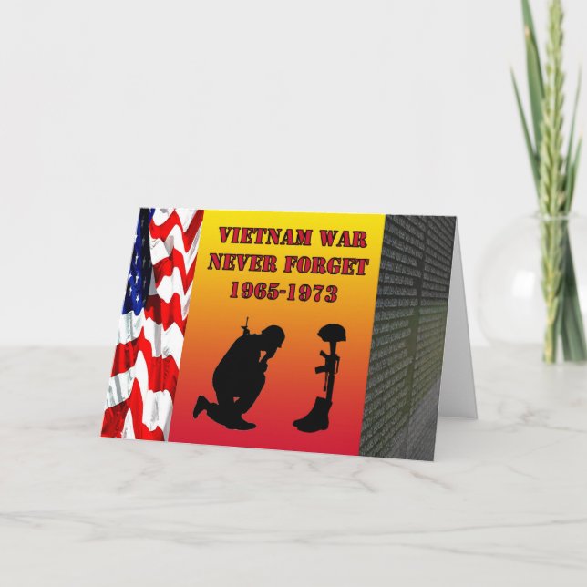 Carte Vietnam War Never Forget Memorial Day Card (Devant)