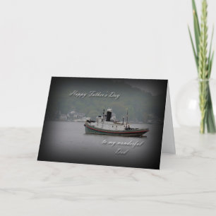 Carte Vieux bateau Fête des pères papa