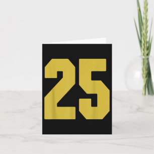 Carte Vieux Black Numéro 25 Joueur Jersey Uniforme #25