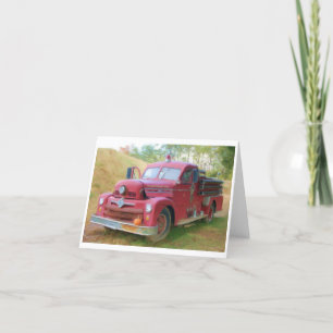 Carte Vieux camion de pompiers