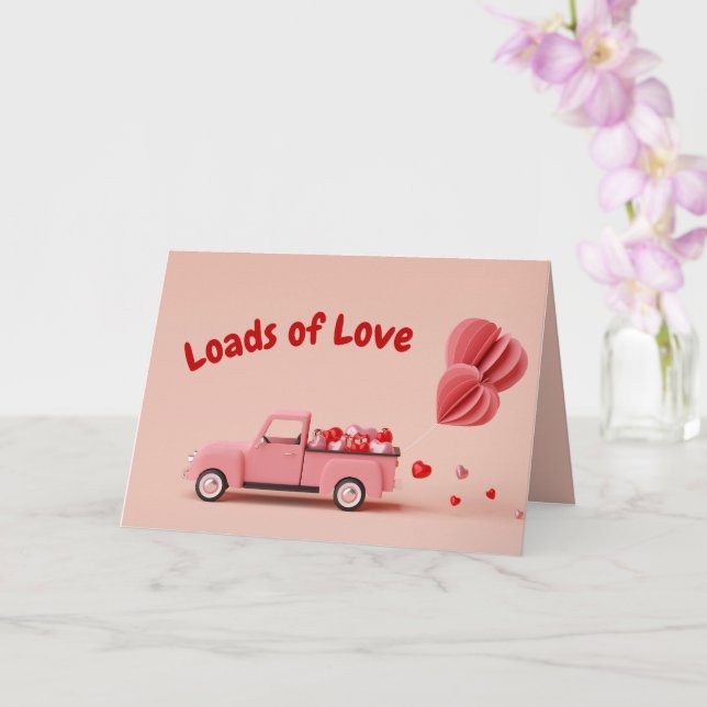 Carte Vieux camion Saint-Valentin (Orchidée)