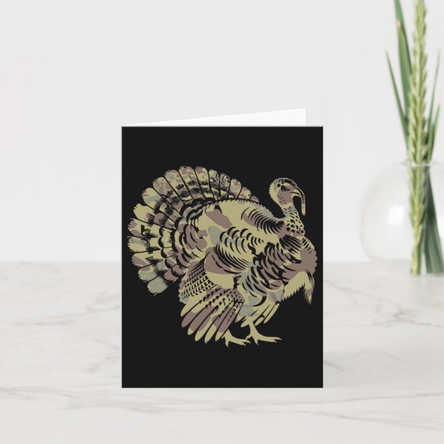 Carte Vieux Camo Turquie Chasse Thankgiving Cadeau (Devant)