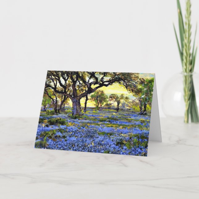 Carte Vieux chêne vivant et bleuets (Devant)