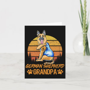 Carte Vieux chien de berger allemand Grand-père Patte Pa