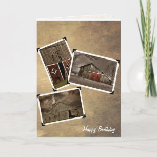 Carte Vieux clichés de grange sur texture