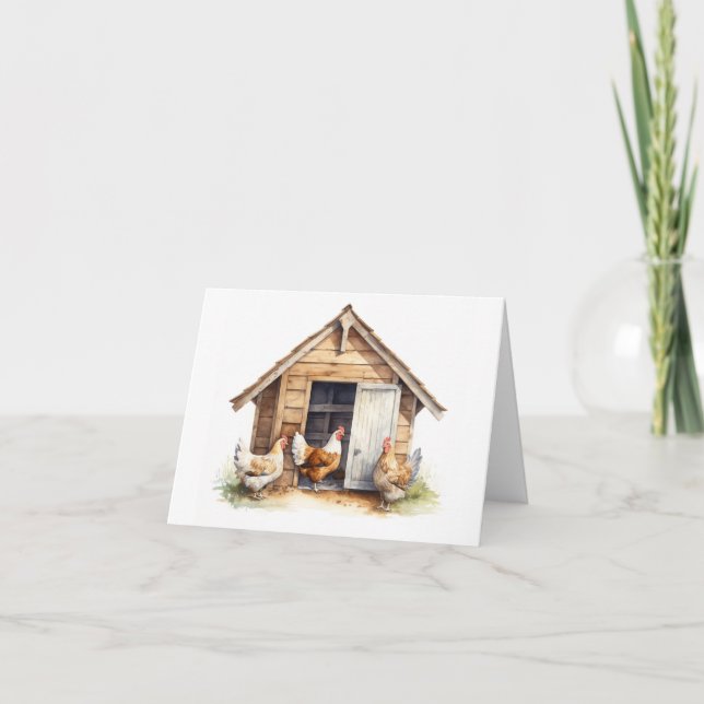 Carte Vieux côtelettes de poulet avec poulets BLANC (Devant)