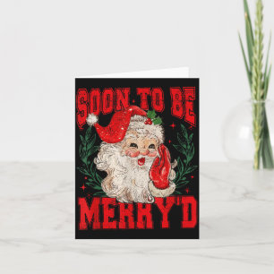 Carte Vieux couple de Père Noël Noël Bientôt Mariés
