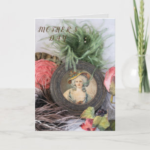 Carte Vieux mode Lady Maman Fête des Mères Victoriennes