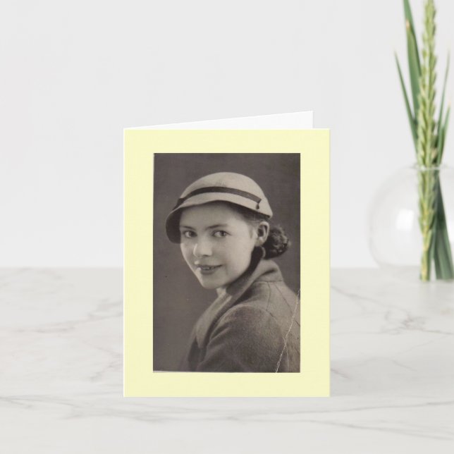 Carte Vieux noir et blanc photo de la belle dame des ann (Devant)