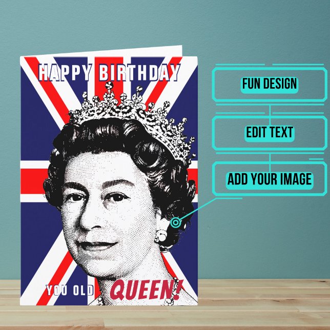 Carte Vieux Reine Gay Joyeux Anniversaire (Wish a very Happy Birth - gay to your favorite queer with this LGBTQ+ inspired birthday card. )