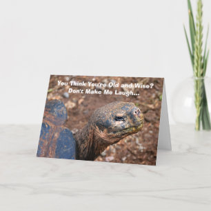 Carte Vieux Sage Tortoise Joyeux Humour d'anniversaire