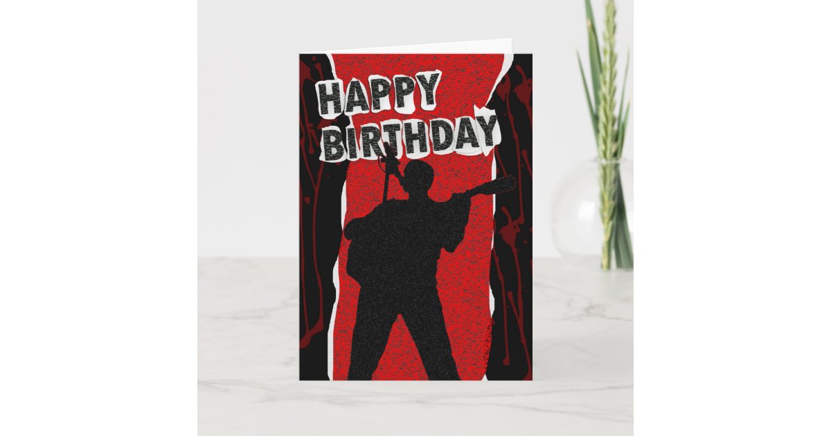 Carte Vieux Style Punk De Joyeux Anniversaire Zazzle Fr