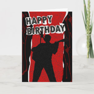 Carte Vieux style punk de joyeux anniversaire