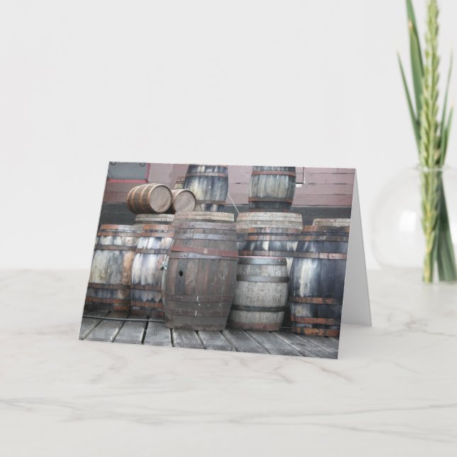 Carte Vieux tonneaux en bois (Devant)