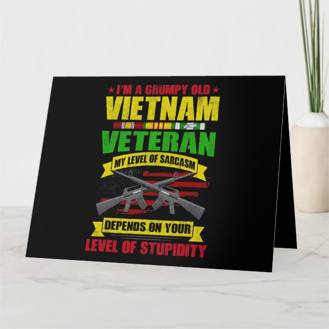 Carte Vieux vétéran du Vietnam grincheux 212 (Devant)