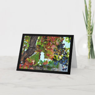 Carte Vigne rouge rustique