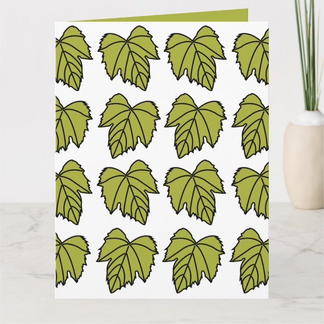 Carte Vigne verte feuilles vignes (Devant)