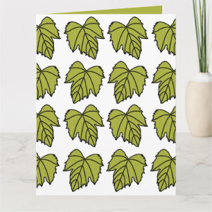 Carte Vigne verte feuilles vignes