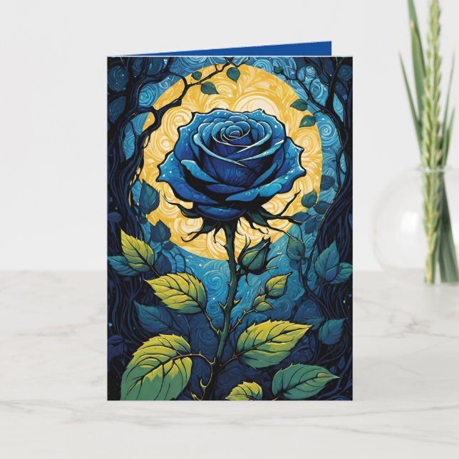 Carte Vignes de Roses Bleues 3   (Devant)